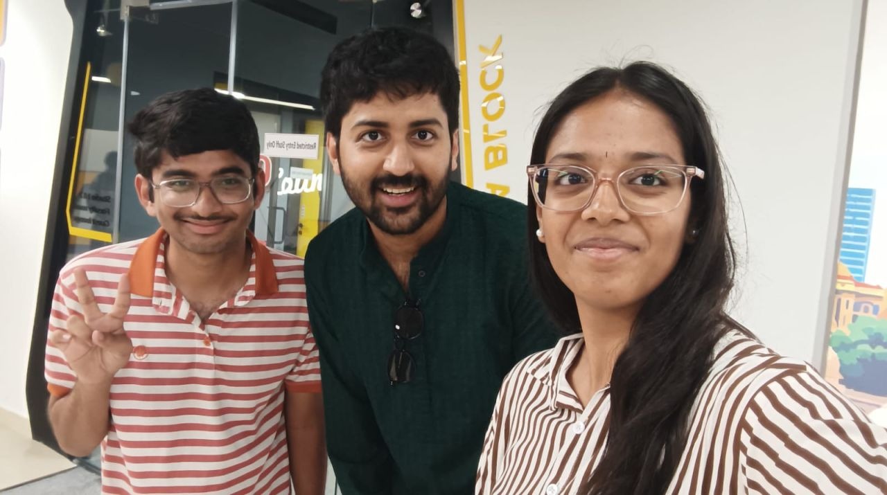 A candid photo with a mentor after the event