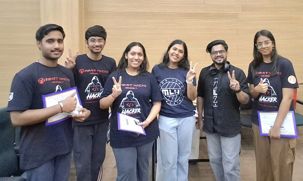The team together after their competition result